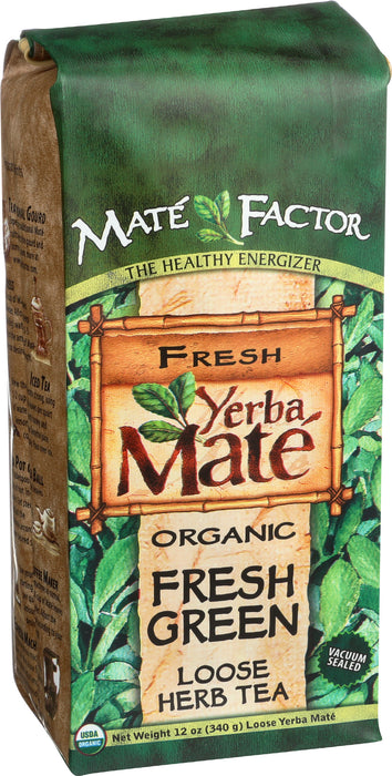 Fresh Green Yerba Mate Loose Tea, Org, 12 oz