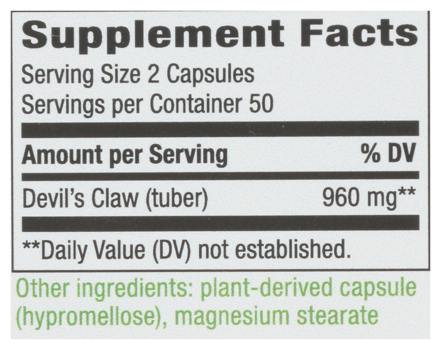 Devil's Claw 960mg, 100 vcap