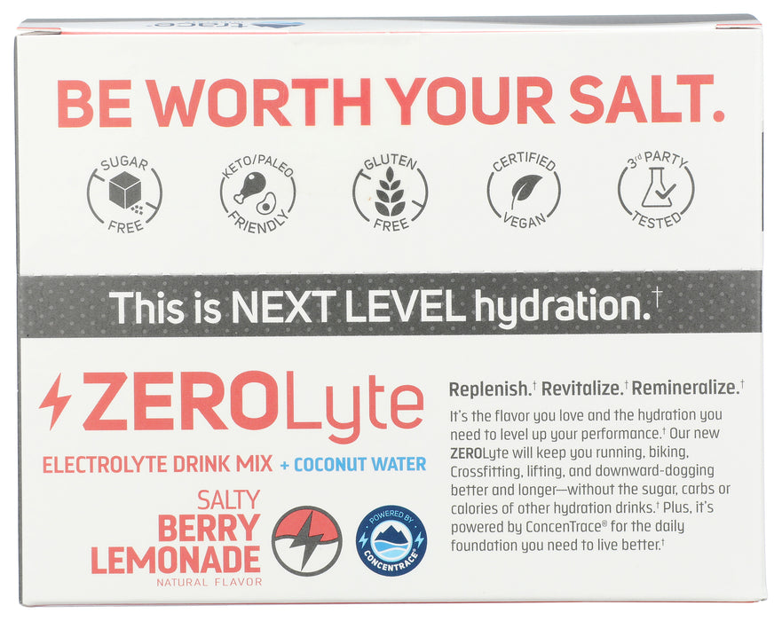 ZEROLyte Electrolyte Mix, Salty Berry Lemonade, 30 Serv