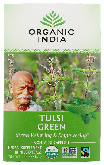 Green Tulsi Tea, Org, 18tbag