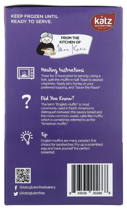 English Muffins, Plain, GF, 11 oz