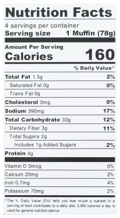 English Muffins, Plain, GF, 11 oz