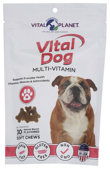 Vital Dog Multi-Vitamin, Bacon Flavor, 30 soft chew