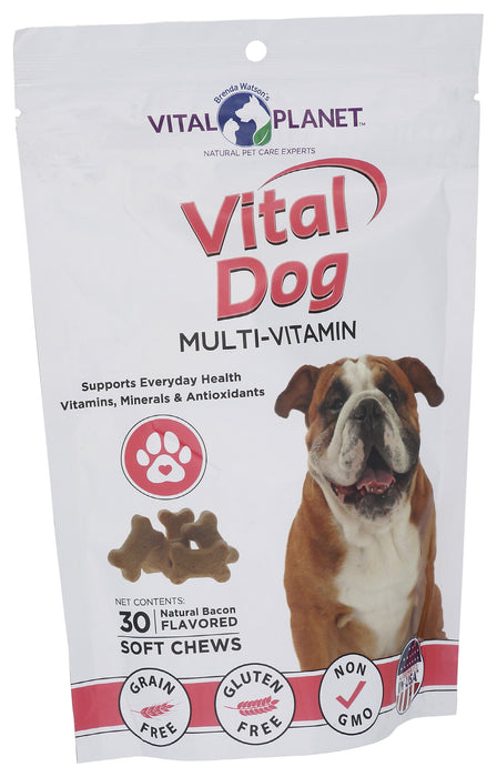 Vital Dog Multi-Vitamin, Bacon Flavor, 30 soft chew