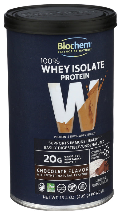 100% Whey Isolate Protein, Chocolate, GF, 15.1 oz