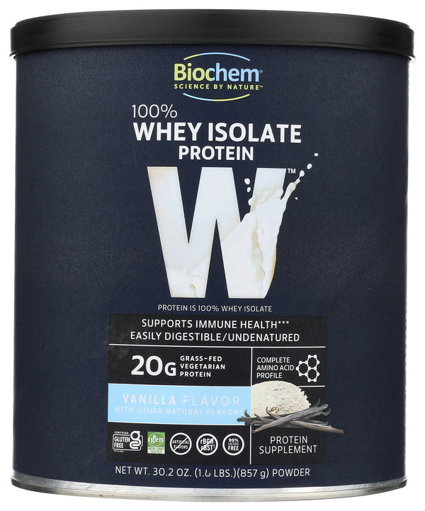 100% Whey Isolate Protein, Vanilla, GF, 30.2 oz