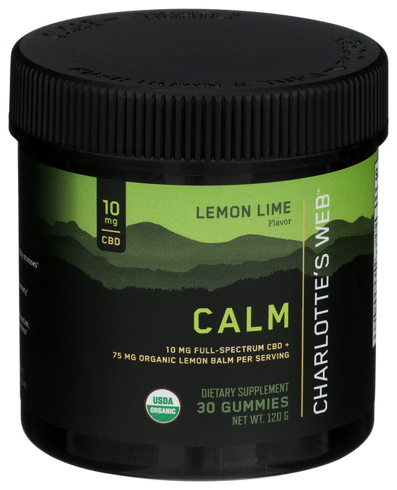 Calm CBD Gummies, Lemon Lime, 30 gummy