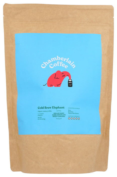 Cold Brew Coffee Elephant, 4 bags / 8.5 oz