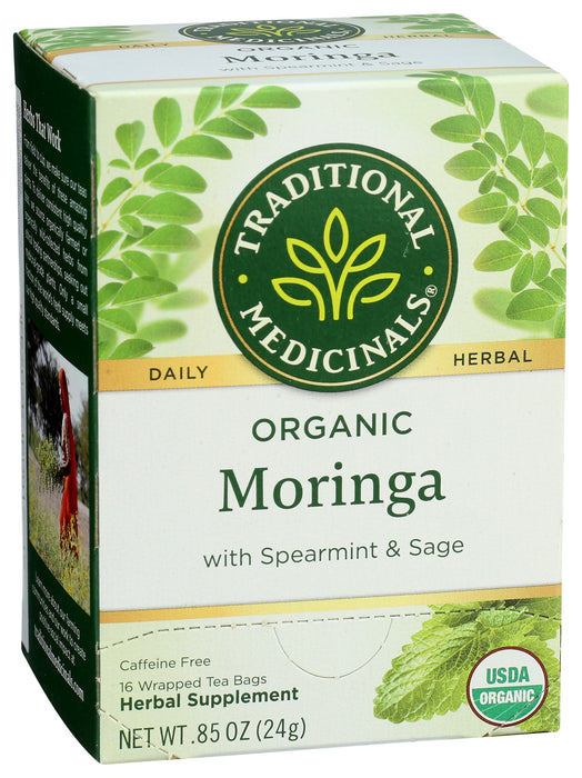 Moringa w/ Spearmint and Sage Herbal Tea, Org, 16bag