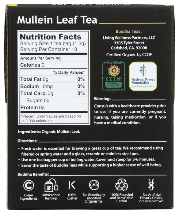 Mullein Leaf Tea, Org, 18 tbag