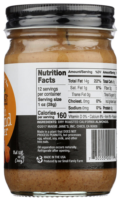 Smooth Almond Butter, 12 oz