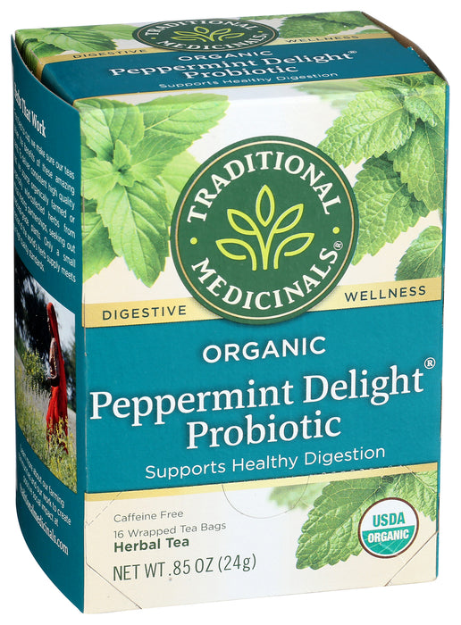 Triple Mint Daily Probiotic Herbal Tea, Org, 16 tbag