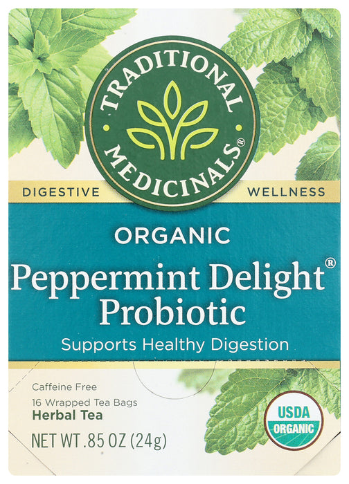 Triple Mint Daily Probiotic Herbal Tea, Org, 16 tbag