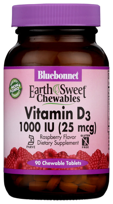 Earth Sweet Chewable Vitamin D3 25mcg/1000 IU, 90 tab