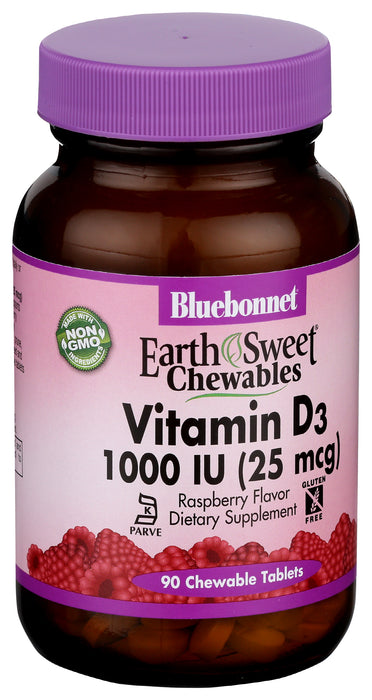 Earth Sweet Chewable Vitamin D3 25mcg/1000 IU, 90 tab