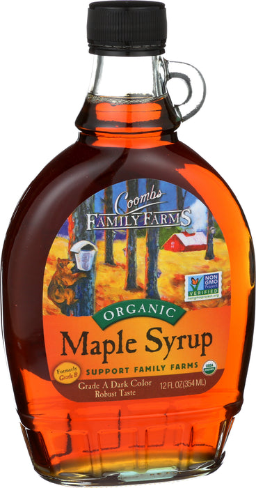 Maple Syrup Grade A Dark, Org, 12 floz