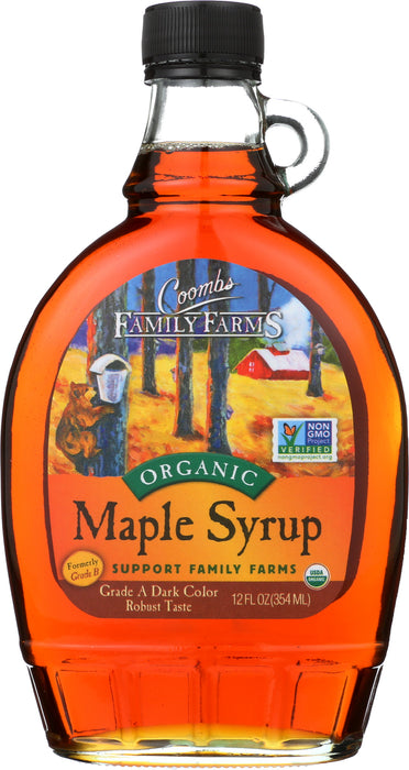 Maple Syrup Grade A Dark, Org, 12 floz