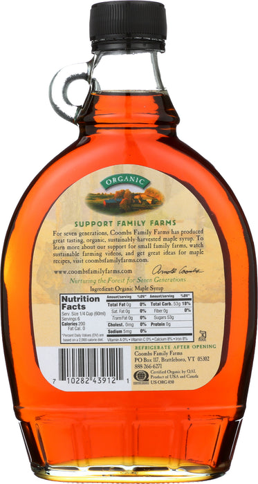 Maple Syrup Grade A Dark, Org, 12 floz