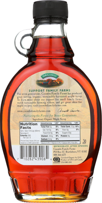 Maple Syrup Grade A Dark, Org,  8 floz