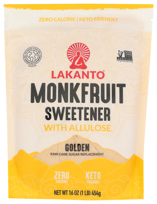 Monkfruit Sweetener with Allulose, Golden, 16 oz