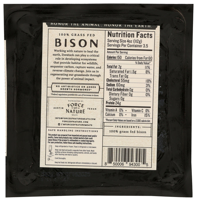 Grass Fed Ground Bison, 14 oz