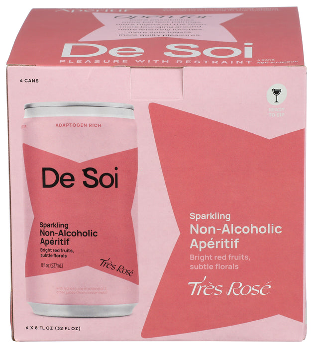 Apéritif Tres Rose, Non-Alcoholic 4 pk, 32 fl oz