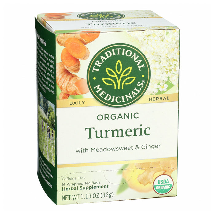 Turmeric w/ Meadowsweet & Ginger Herbal Tea, Org, 16 tbag