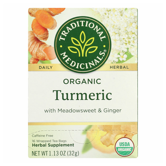 Turmeric w/ Meadowsweet & Ginger Herbal Tea, Org, 16 tbag