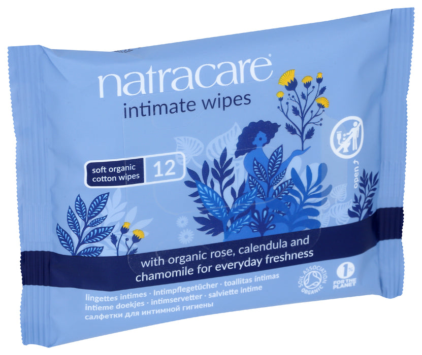 Intimate Organic Cotton Wipes, 12 ct