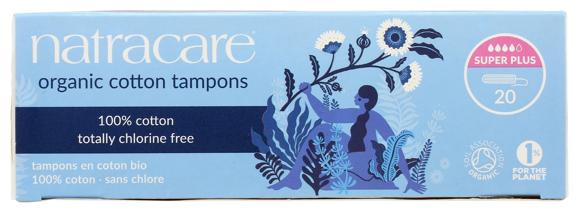 Organic Cotton Tampons, Super Plus, 20 ct