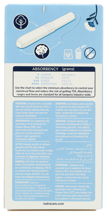 Organic Cotton Tampons, Super with Applicator, 16 ct