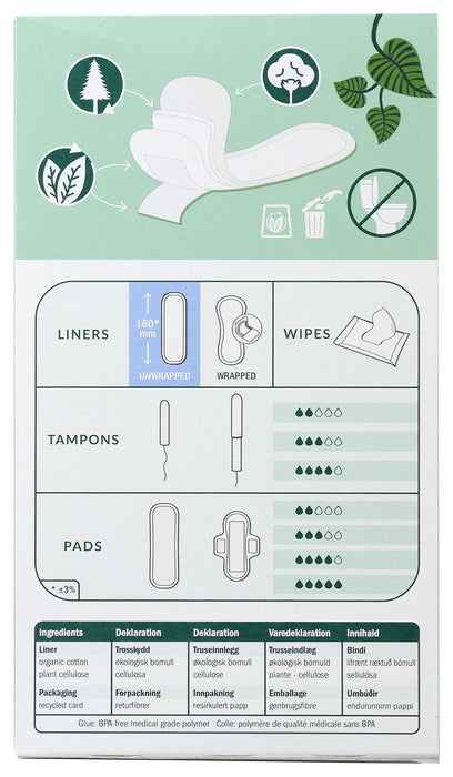 Panty Liners, Mini, 30 ct