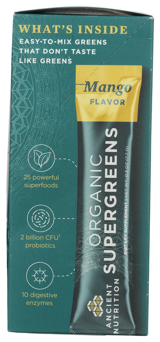 Organic Super Greens, Mango 4.3 oz/16 stick