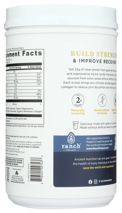 Whey Protein Powder A2/A2, Vanilla Bean, 21 oz/20 serv