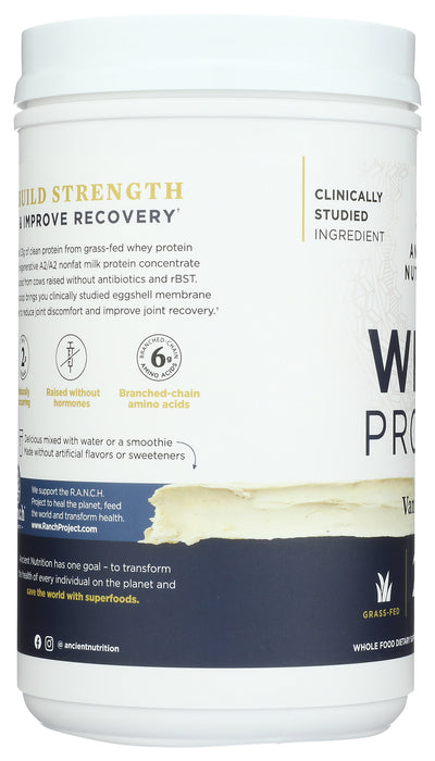 Whey Protein Powder A2/A2, Vanilla Bean, 21 oz/20 serv