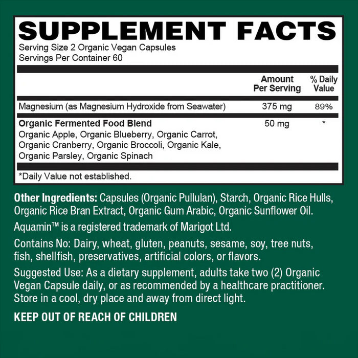 Whole Food Seawater Magnesium, V, 60 vcap