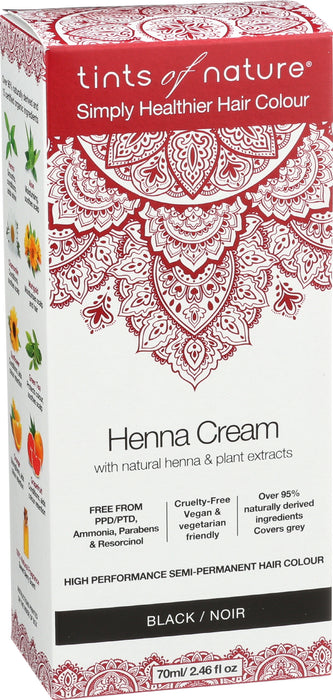 Henna Cream, Black, 2.46floz