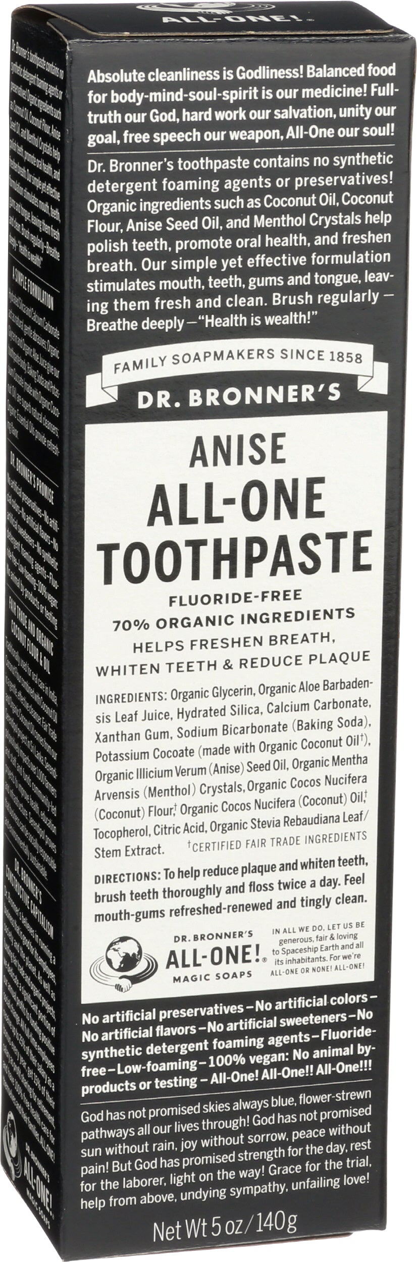 All-One Toothpaste, Anise, 5 oz — Natures Pick Market