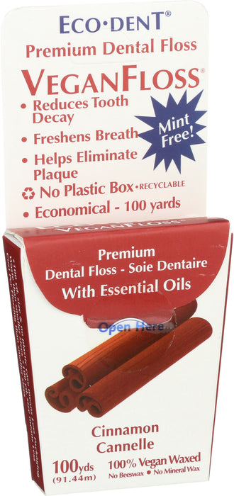 VeganFloss Dental Floss, Cinnamon, Vegan, 100 yd