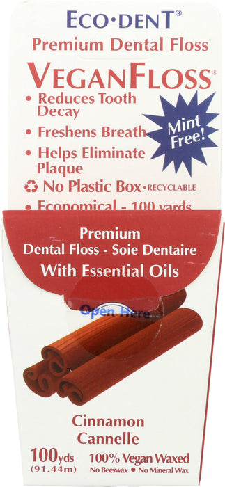 VeganFloss Dental Floss, Cinnamon, Vegan, 100 yd