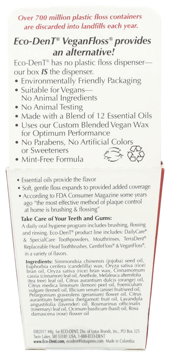 VeganFloss Dental Floss, Cinnamon, Vegan, 100 yd