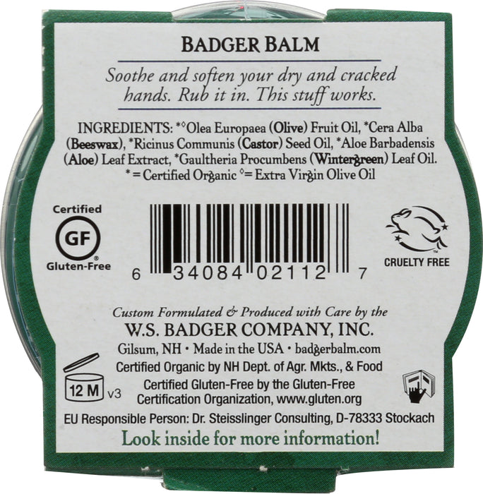Badger Balm Tin, Org, 0.75 oz