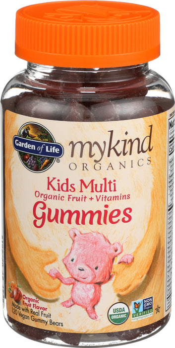 mykind Organics Kids Multi, Fruit, 120 vgummy