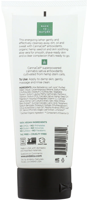 CannaCell, Men, Face Wash, Refreshing, 6oz