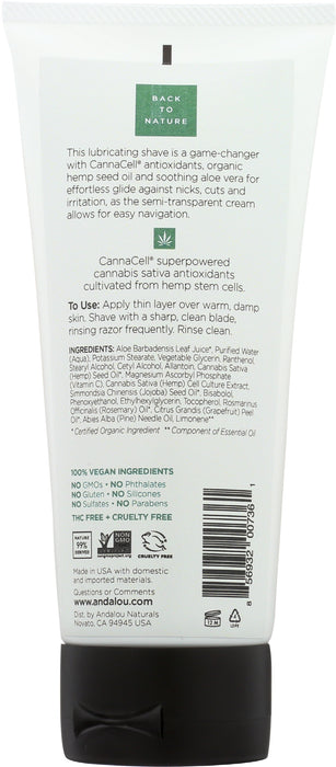 CannaCell, Men, Shave Cream Smooth Glide, 6 oz