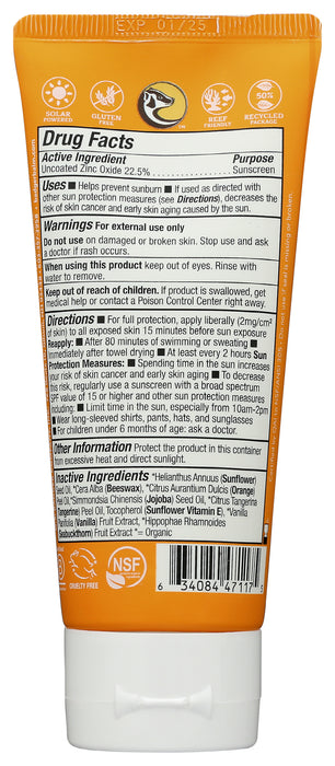 Kids Mineral Sunscreen SPF 40 Cream, Tangerine & Vanilla, 2.9 floz