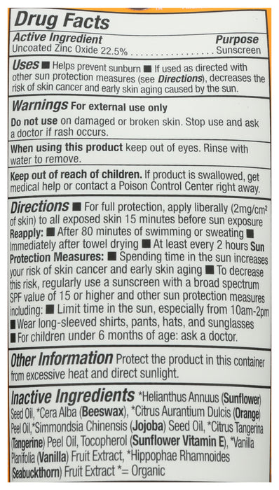 Kids Mineral Sunscreen SPF 40 Cream, Tangerine & Vanilla, 2.9 floz