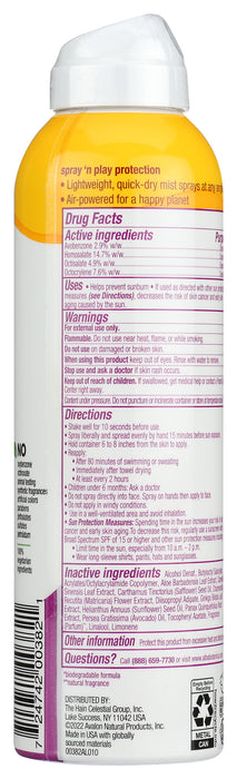 Kids Sunscreen 50, Clear Spray, Tropical Fruit, 5 oz