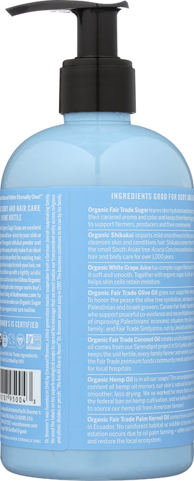Organic Sugar Soap, Baby Unscented, 12 oz