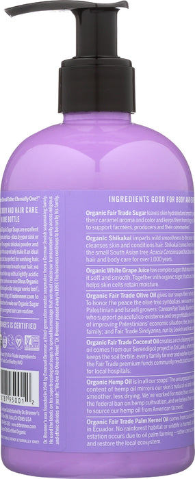 Organic Sugar Soap, Lavender, 12 oz